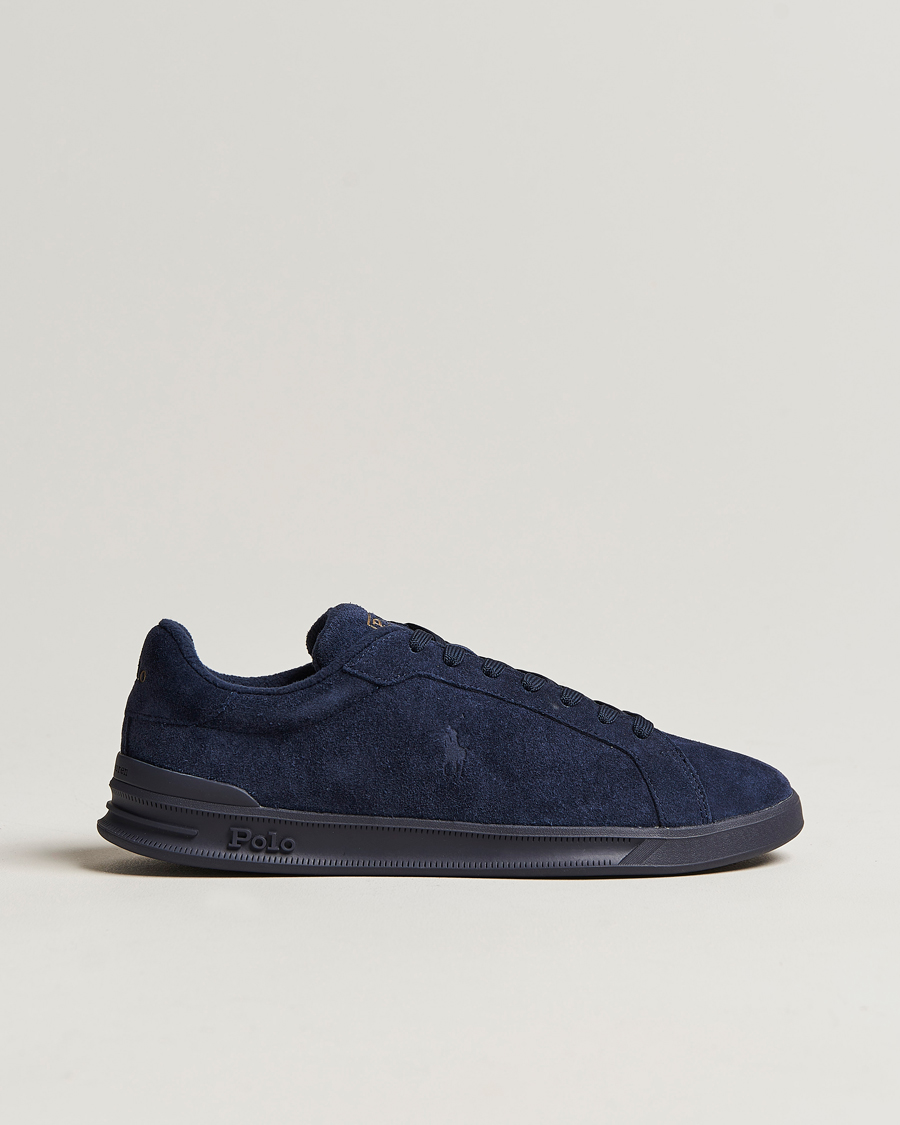 Hombres | Polo Ralph Lauren Heritage Court Suede Sneaker Hunter Navy | Polo Ralph Lauren | Heritage Court Suede Sneaker Hunter Navy