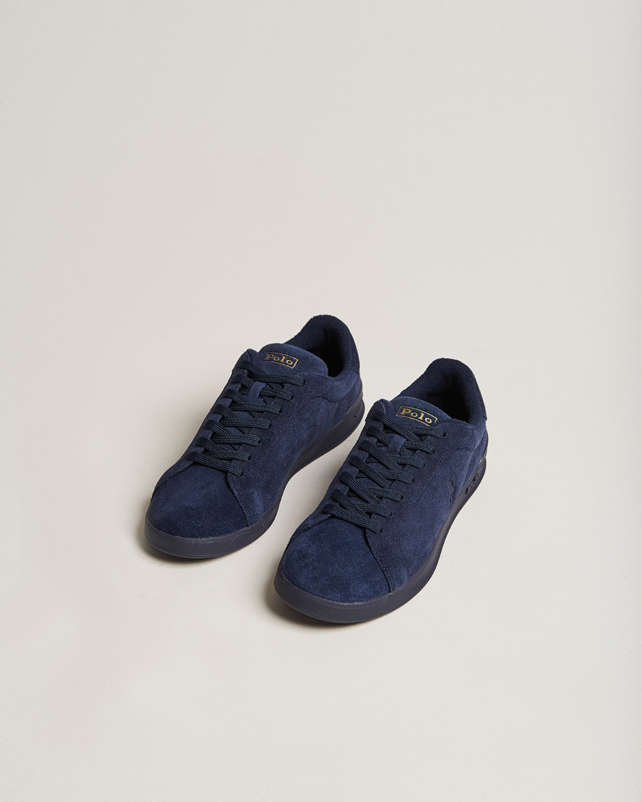 Hombres | Polo Ralph Lauren Heritage Court Suede Sneaker Hunter Navy | Polo Ralph Lauren | Heritage Court Suede Sneaker Hunter Navy