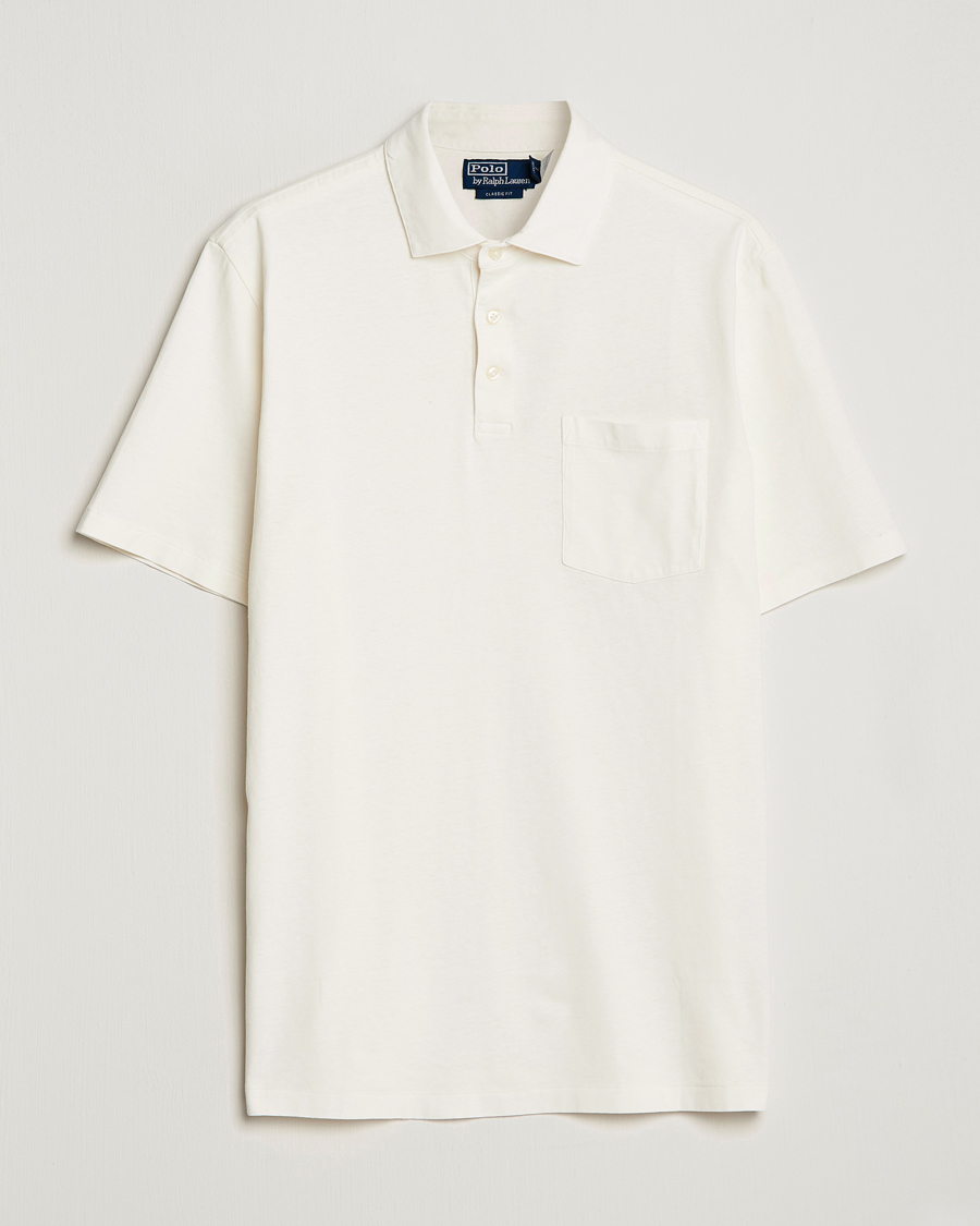 Hombres | Polos | Polo Ralph Lauren | Cotton/Linen Polo Antique Cream