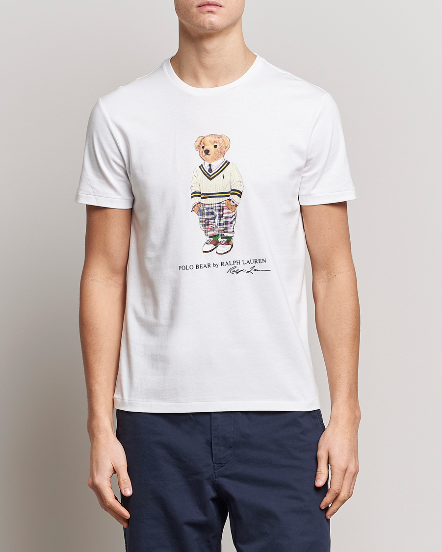Hombres | Camisetas | Polo Ralph Lauren | Printed Heritage Bear Crew Neck T-Shirt White