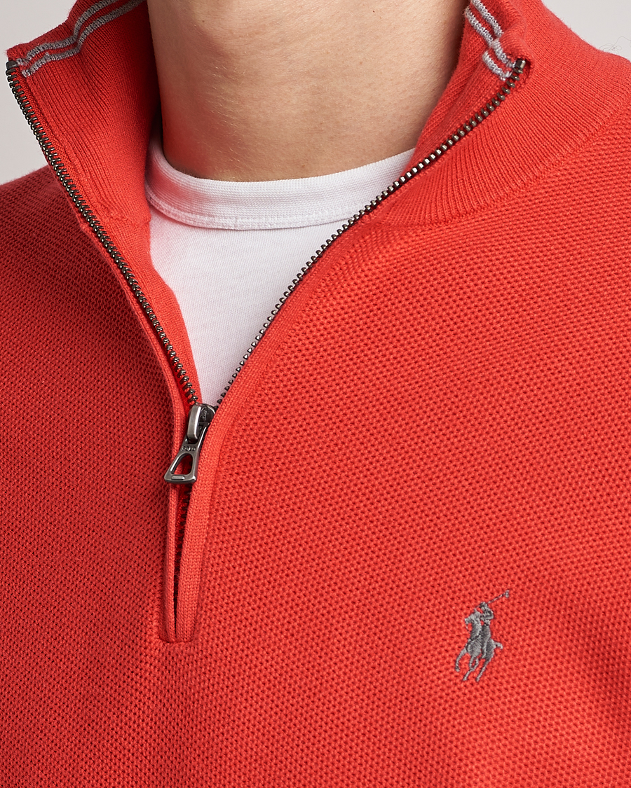 Hombres | Jerséis y prendas de punto | Polo Ralph Lauren | Textured Half-Zip Red Reef