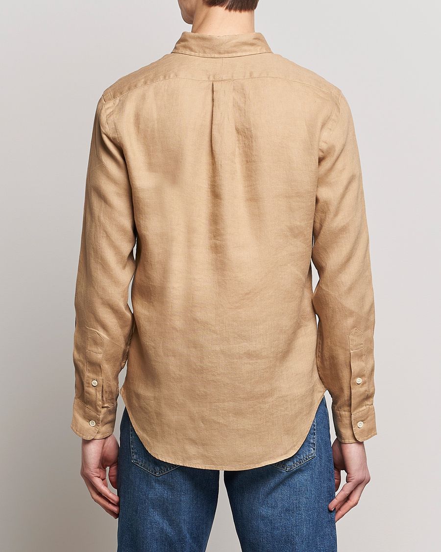 Hombres | Camisas | Polo Ralph Lauren | Slim Fit Linen Button Down Shirt Vintage Khaki