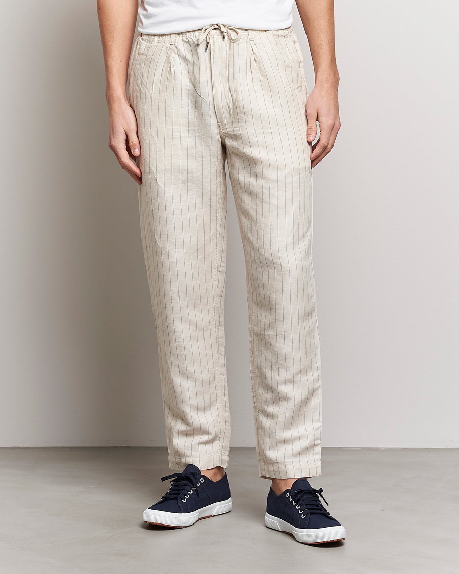 Hombres | Pantalones | Polo Ralph Lauren | Prepster Linen/Tencel Pinstripe Trousers Andover Cream