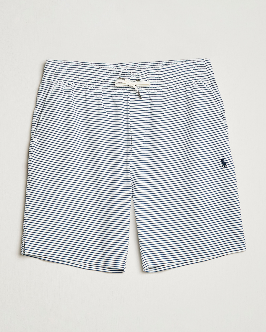 Hombres | Pantalones cortos | Polo Ralph Lauren | Brused Spa Jersey Striped Sweatshorts White/Blue
