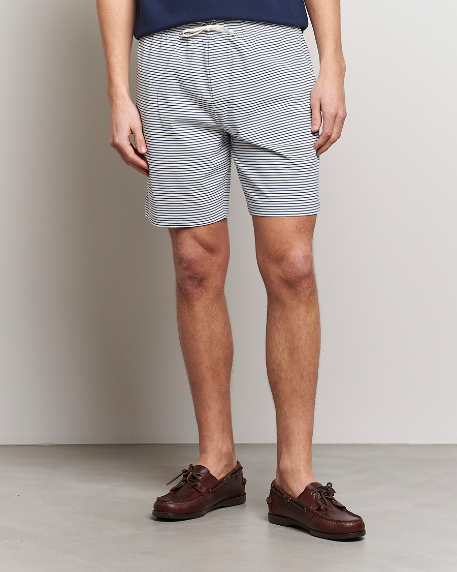 Hombres | Pantalones cortos | Polo Ralph Lauren | Brused Spa Jersey Striped Sweatshorts White/Blue