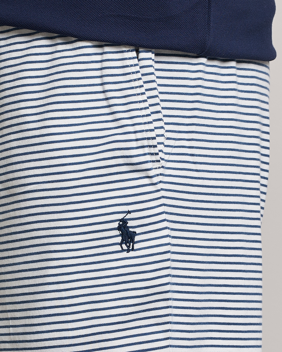 Hombres | Pantalones cortos | Polo Ralph Lauren | Brused Spa Jersey Striped Sweatshorts White/Blue