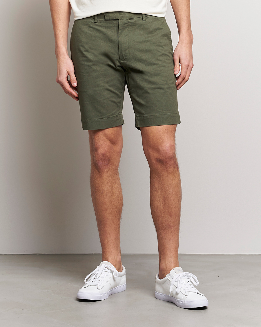 Hombres | Pantalones cortos chinos | Polo Ralph Lauren | Tailored Slim Fit Shorts Fossil Green