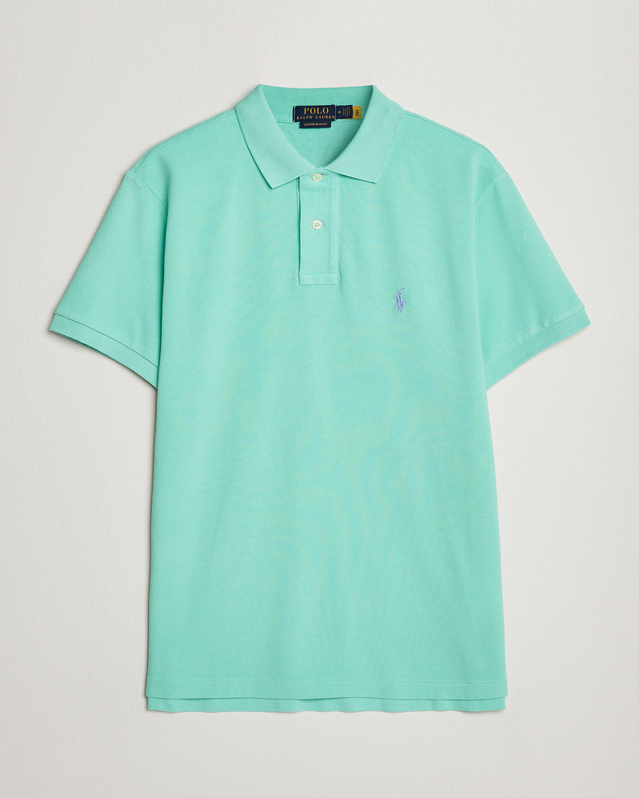 Hombres | Polos | Polo Ralph Lauren | Custom Slim Fit Polo Aqua Verde