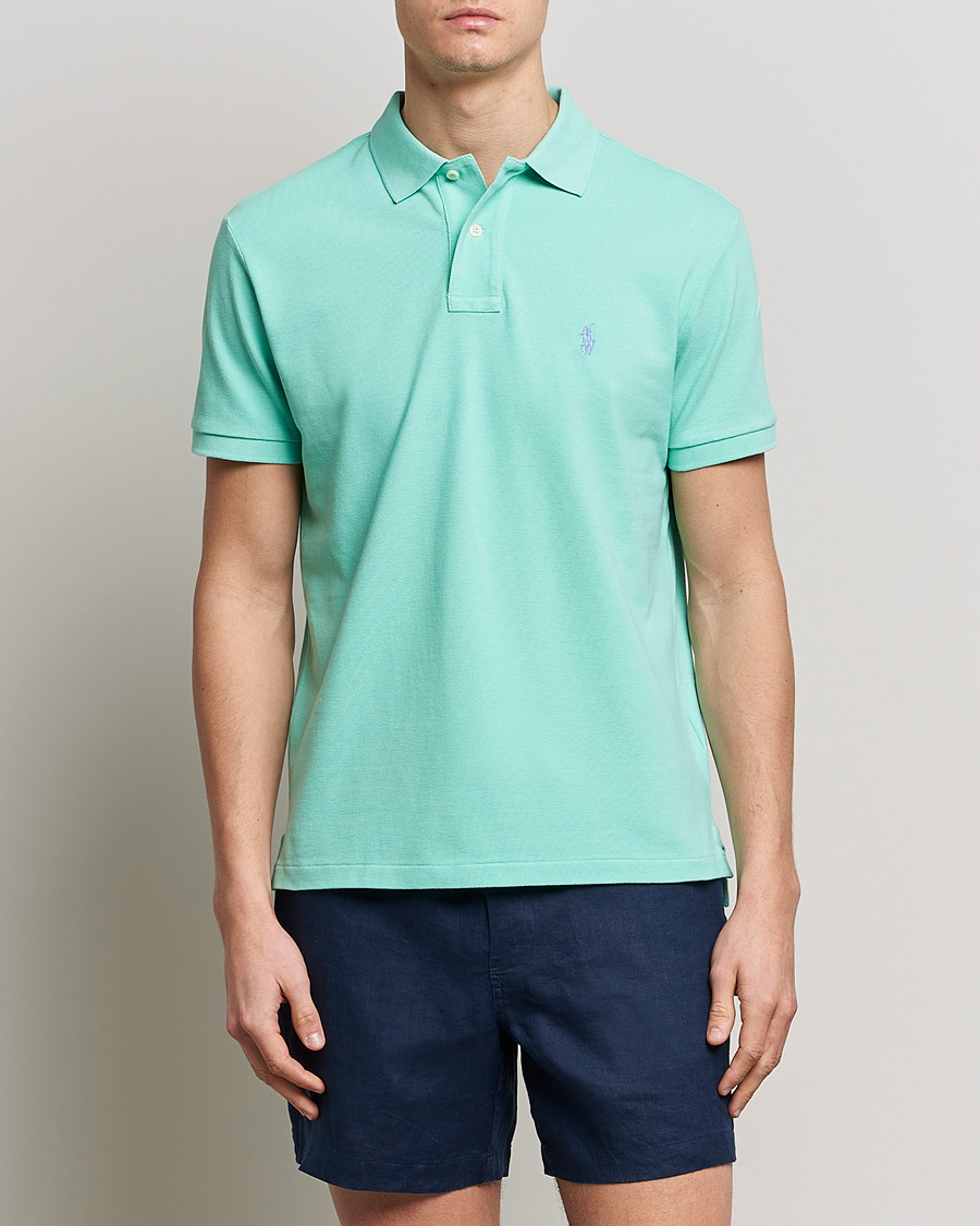 Hombres | Polos | Polo Ralph Lauren | Custom Slim Fit Polo Aqua Verde