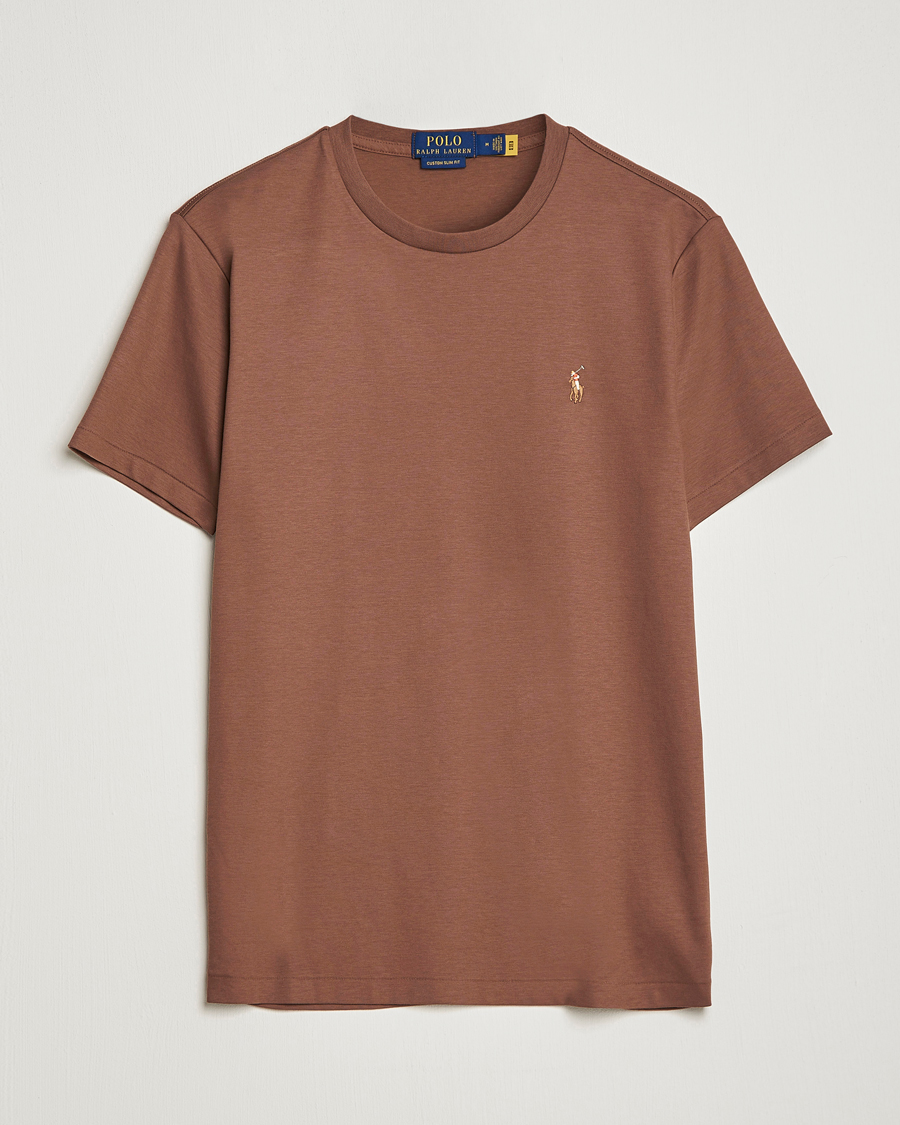 Hombres | Camisetas | Polo Ralph Lauren | Pima Cotton Crew Neck T-Shirt Luggage Brown