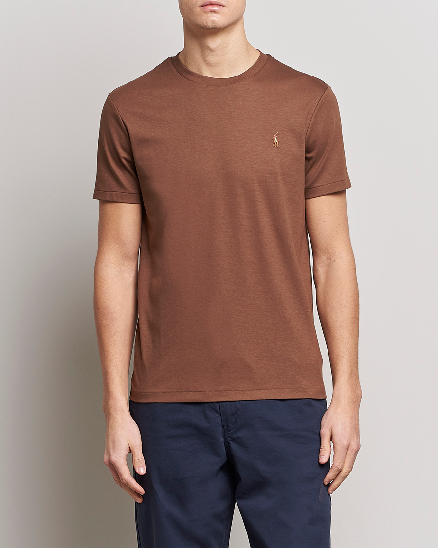 Hombres | Camisetas | Polo Ralph Lauren | Pima Cotton Crew Neck T-Shirt Luggage Brown