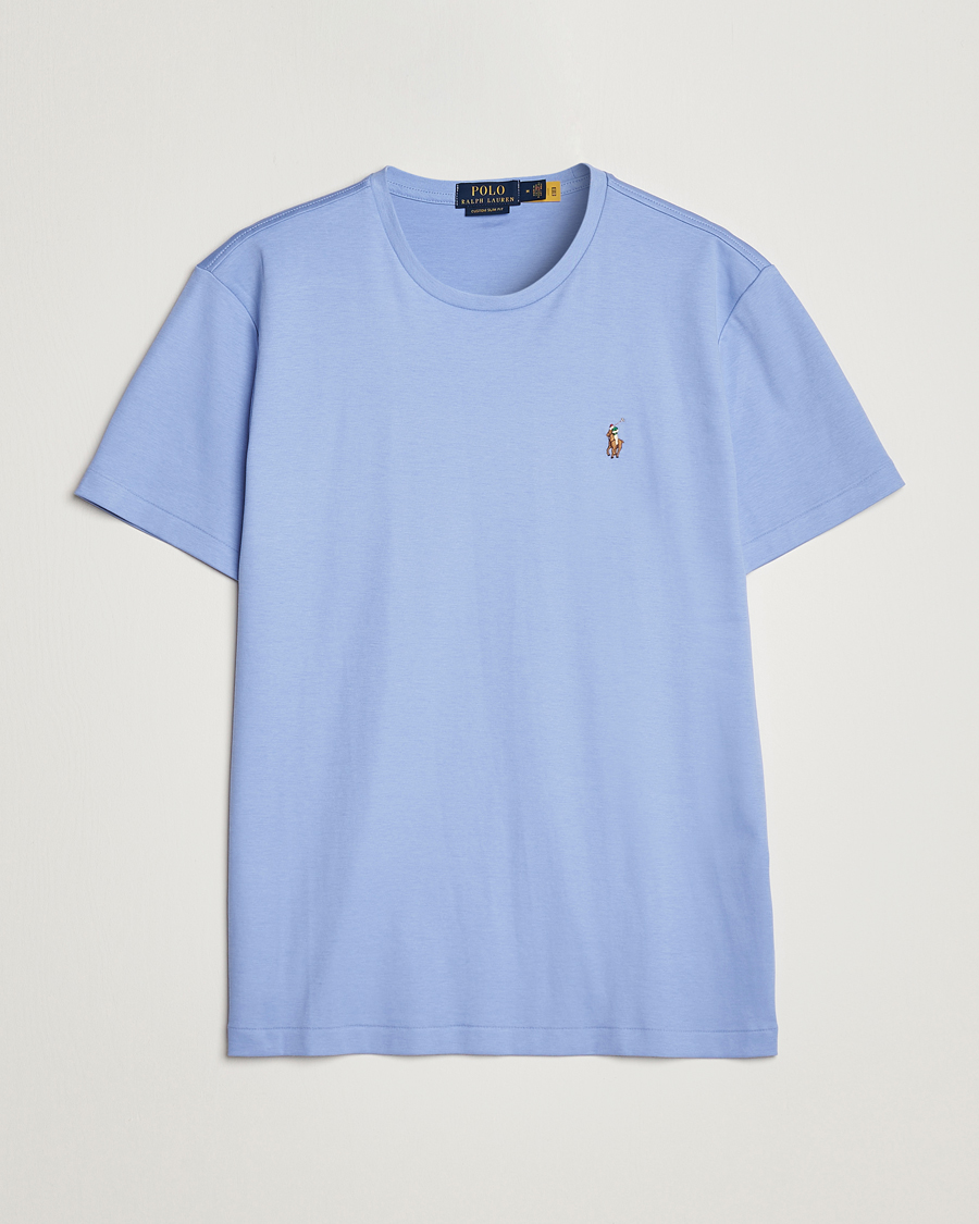Hombres | Camisetas | Polo Ralph Lauren | Luxury Pima Cotton Crew Neck T-Shirt Lafayette Blue