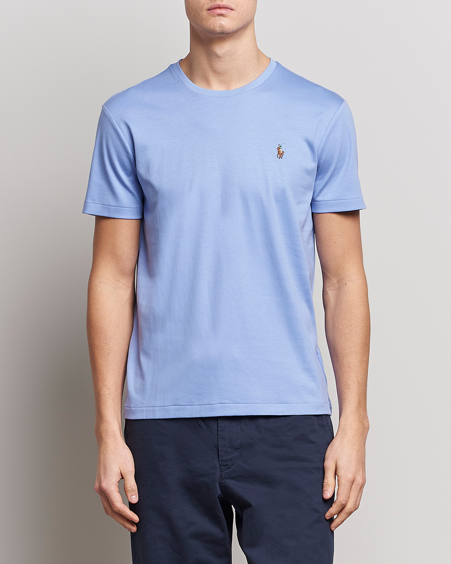 Hombres | Camisetas | Polo Ralph Lauren | Luxury Pima Cotton Crew Neck T-Shirt Lafayette Blue