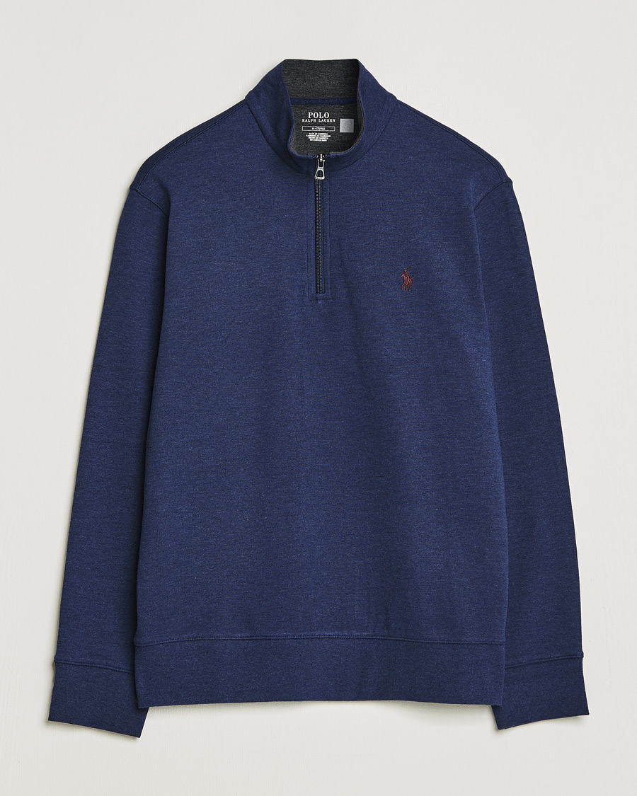 Hombres | Jerséis y prendas de punto | Polo Ralph Lauren | Double Knit Half-Zip Sweater Spring Navy Heather
