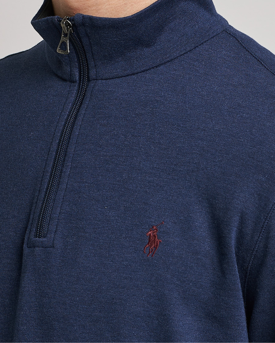 Hombres | Jerséis y prendas de punto | Polo Ralph Lauren | Double Knit Half-Zip Sweater Spring Navy Heather