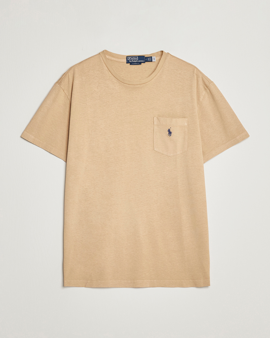 Hombres | Camisetas | Polo Ralph Lauren | Cotton/Linen Crew Neck T-Shirt Vintage Khaki