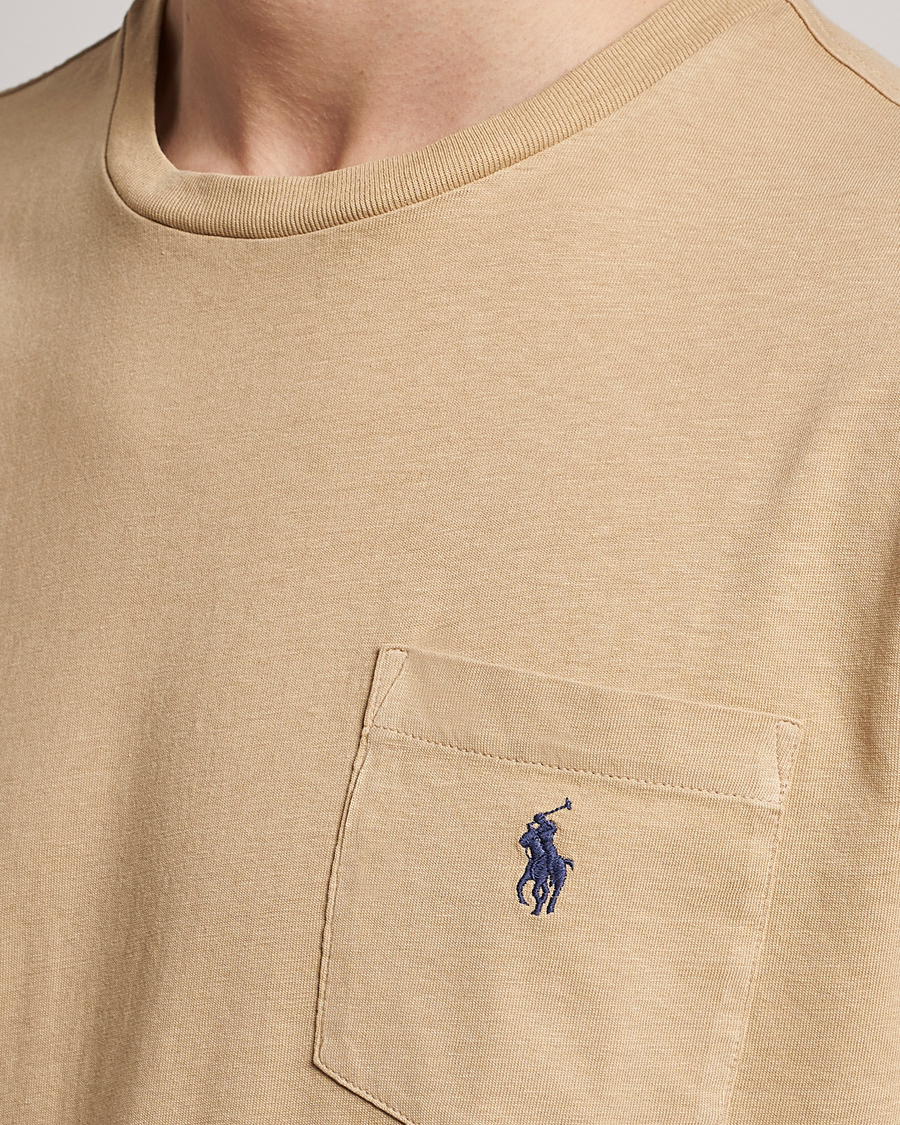 Hombres | Camisetas | Polo Ralph Lauren | Cotton/Linen Crew Neck T-Shirt Vintage Khaki