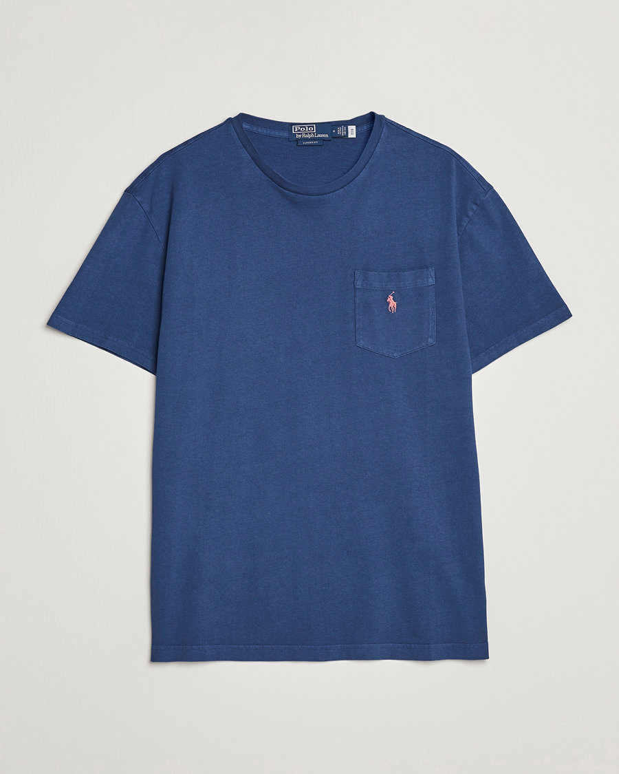 Hombres | Camisetas | Polo Ralph Lauren | Cotton/Linen Crew Neck T-Shirt Light Navy