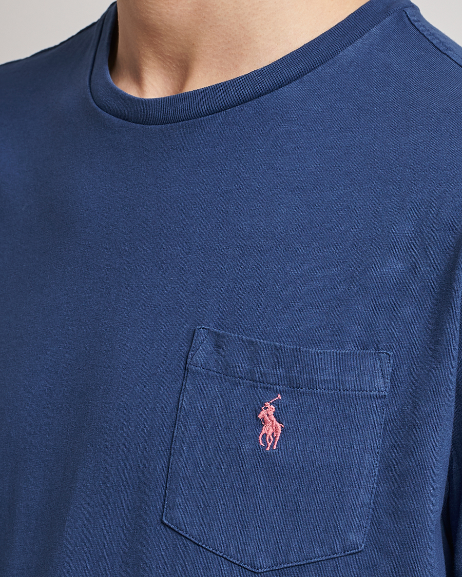 Hombres | Camisetas | Polo Ralph Lauren | Cotton/Linen Crew Neck T-Shirt Light Navy