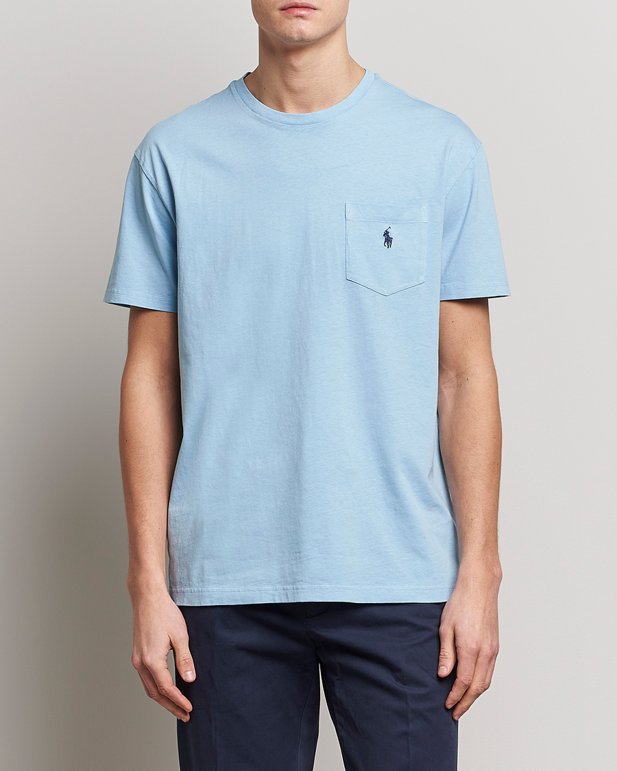 Hombres | Camisetas | Polo Ralph Lauren | Cotton/Linen Crew Neck T-Shirt Powder Blue