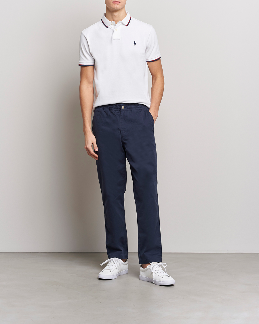 Hombres | Polos | Polo Ralph Lauren | Custom Slim Fit Tipped Polo White