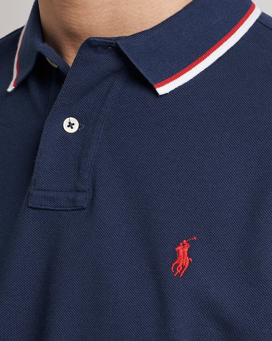 Hombres | Polos | Polo Ralph Lauren | Custom Slim Fit Tipped Polo Newport Navy