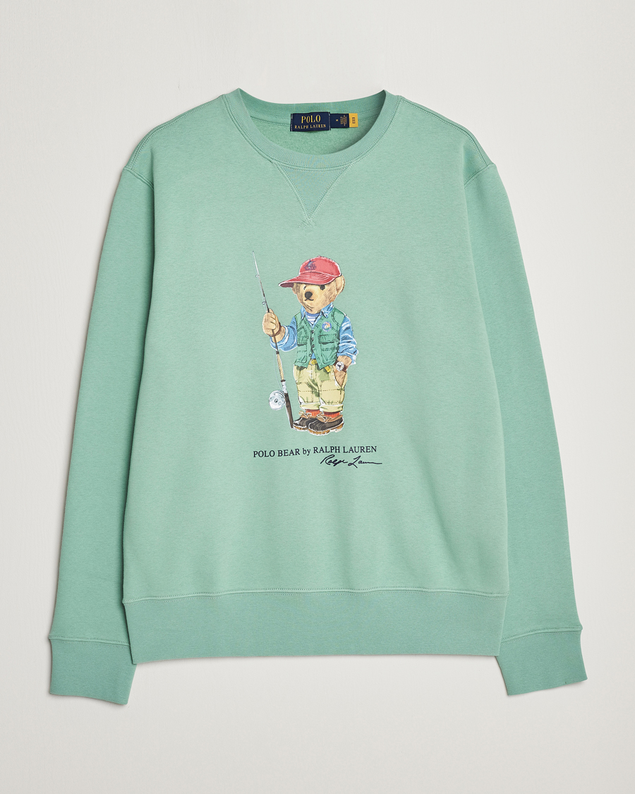 Hombres | Jerséis y prendas de punto | Polo Ralph Lauren | Printed Fishing Bear Crew Neck Sweatshirt Faded Mint