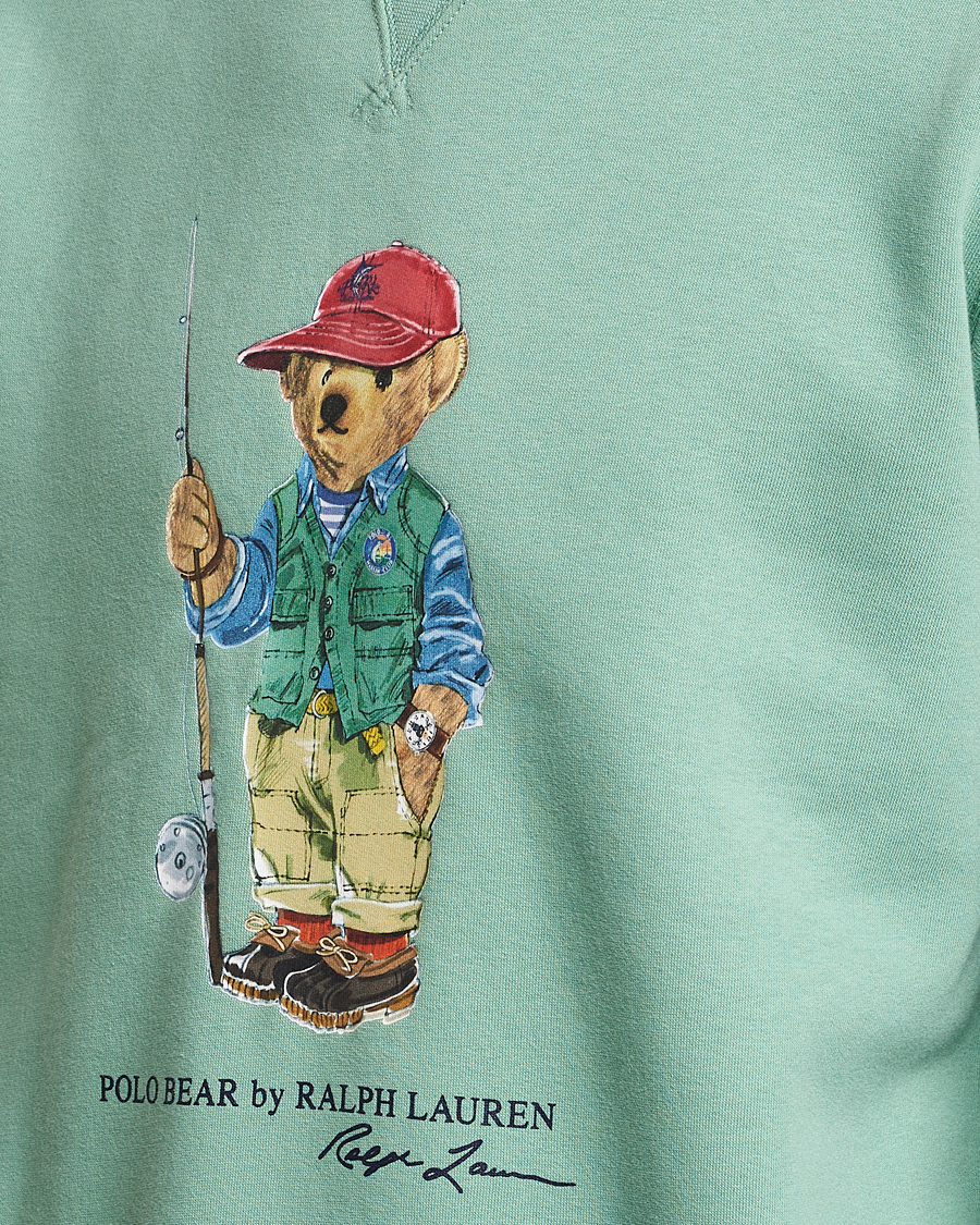 Hombres | Jerséis y prendas de punto | Polo Ralph Lauren | Printed Fishing Bear Crew Neck Sweatshirt Faded Mint