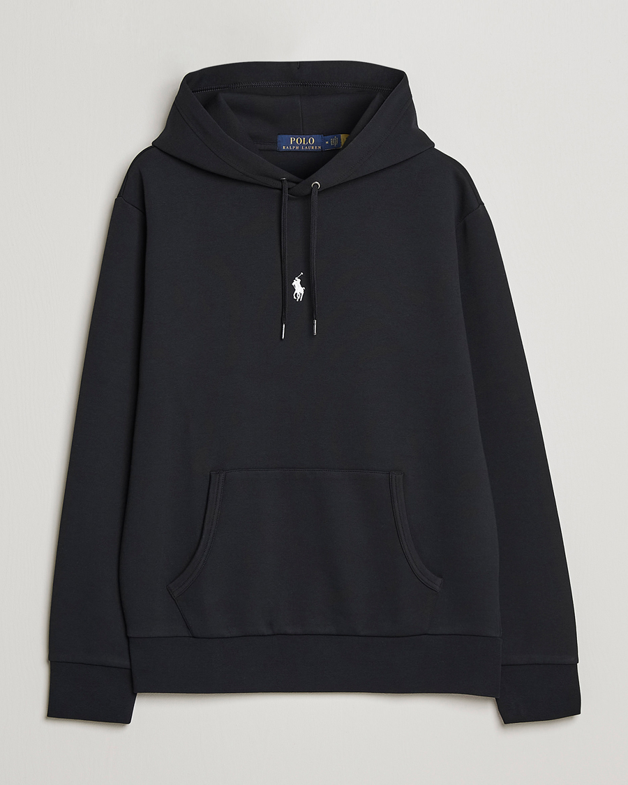 Hombres | Jerséis y prendas de punto | Polo Ralph Lauren | Double Knit Center Logo Hoodie Black