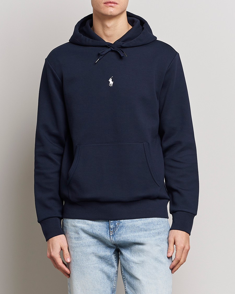 Hombres | Jerséis y prendas de punto | Polo Ralph Lauren | Double Knit Center Logo Hoodie Aviator Navy