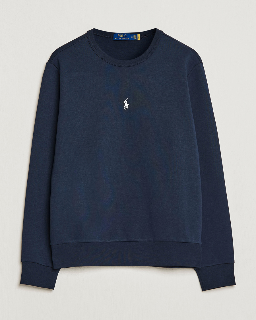 Hombres | Jerséis y prendas de punto | Polo Ralph Lauren | Double Knit Center Logo Sweatshirt Aviator Navy