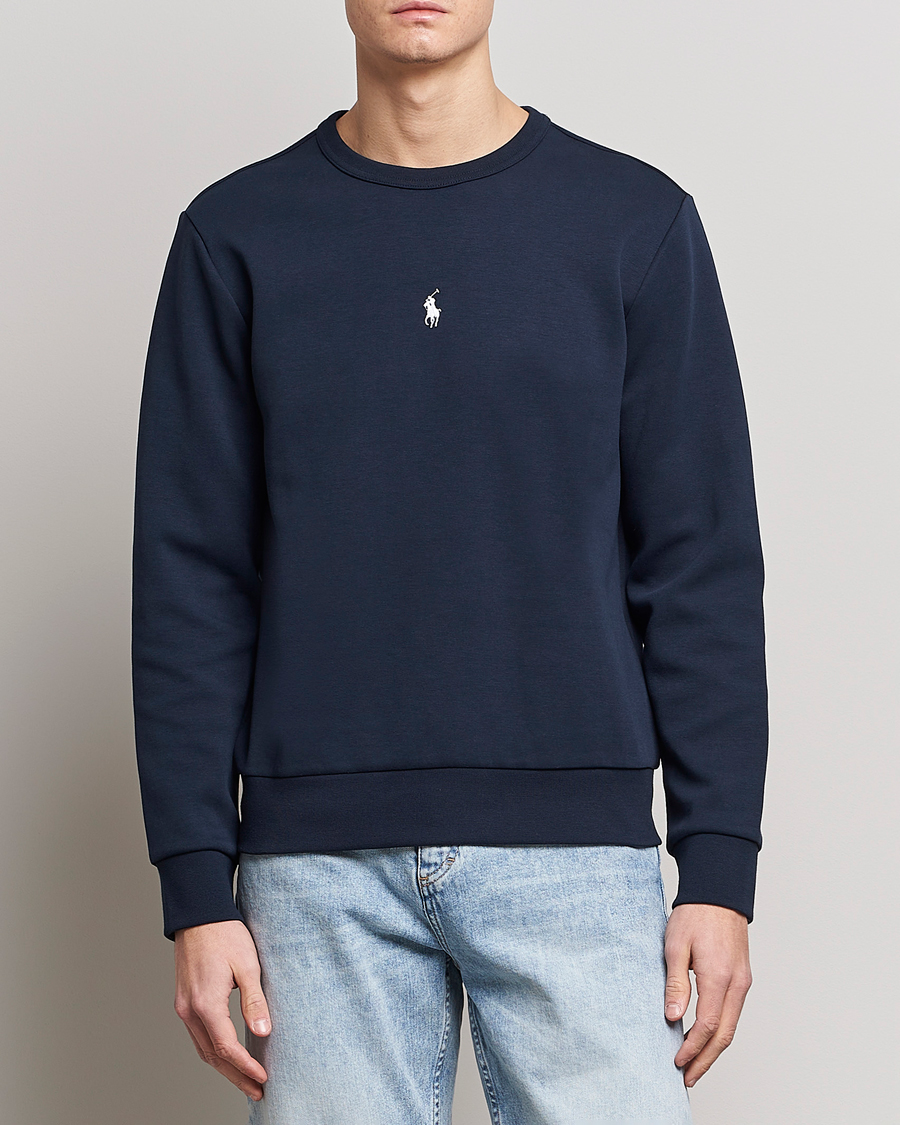 Hombres | Jerséis y prendas de punto | Polo Ralph Lauren | Double Knit Center Logo Sweatshirt Aviator Navy