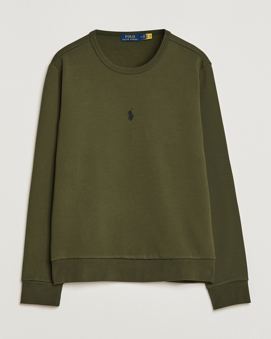 Hombres | Jerséis y prendas de punto | Polo Ralph Lauren | Double Knit Center Logo Sweatshirt Company Olive