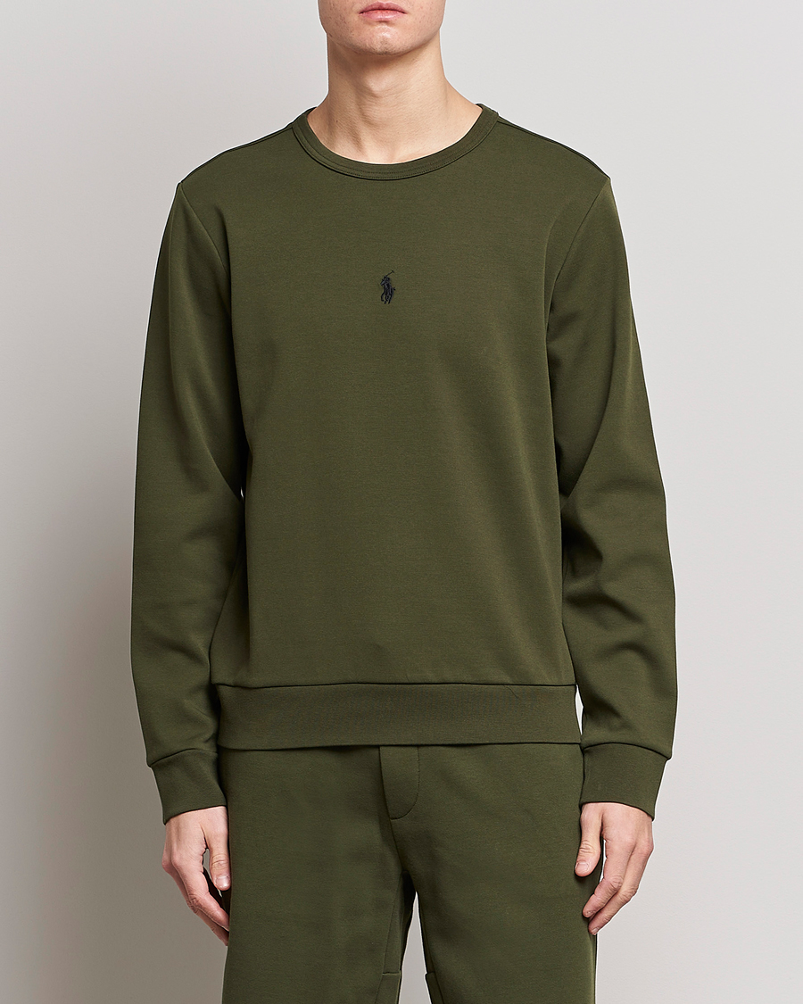 Hombres | Jerséis y prendas de punto | Polo Ralph Lauren | Double Knit Center Logo Sweatshirt Company Olive