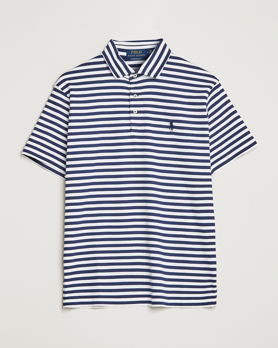 Hombres | Polos | Polo Ralph Lauren | Pima Cotton Striped Polo Navy/White