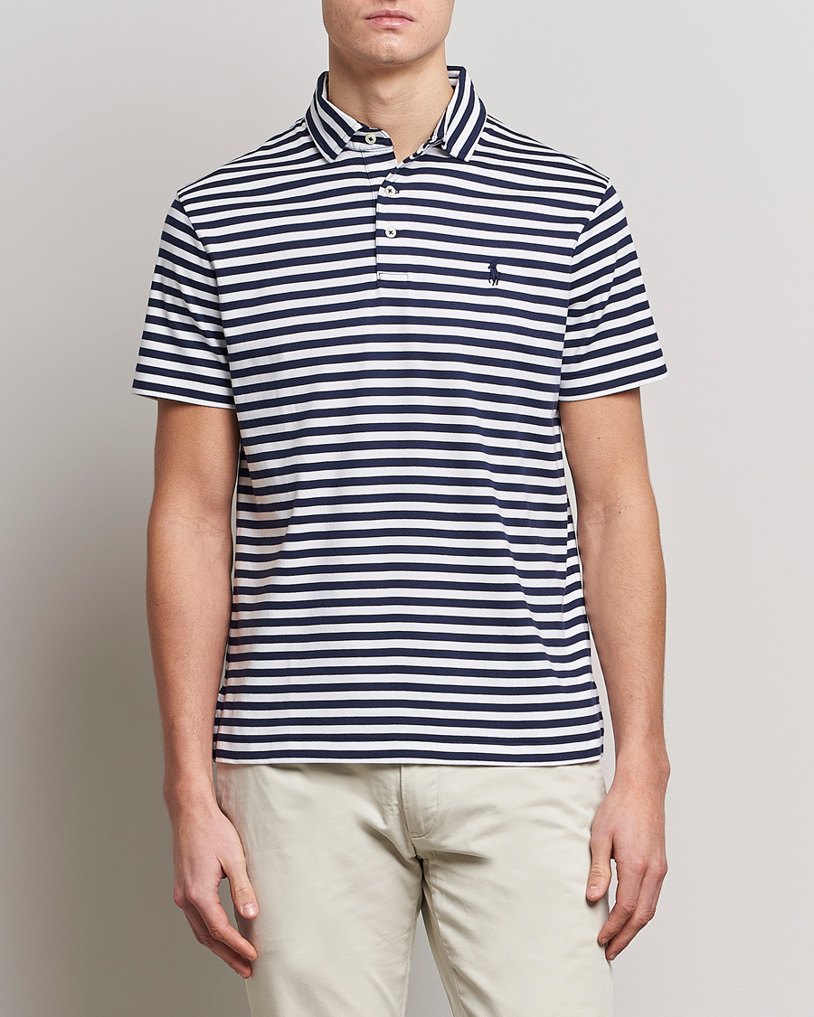 Hombres | Polos | Polo Ralph Lauren | Pima Cotton Striped Polo Navy/White