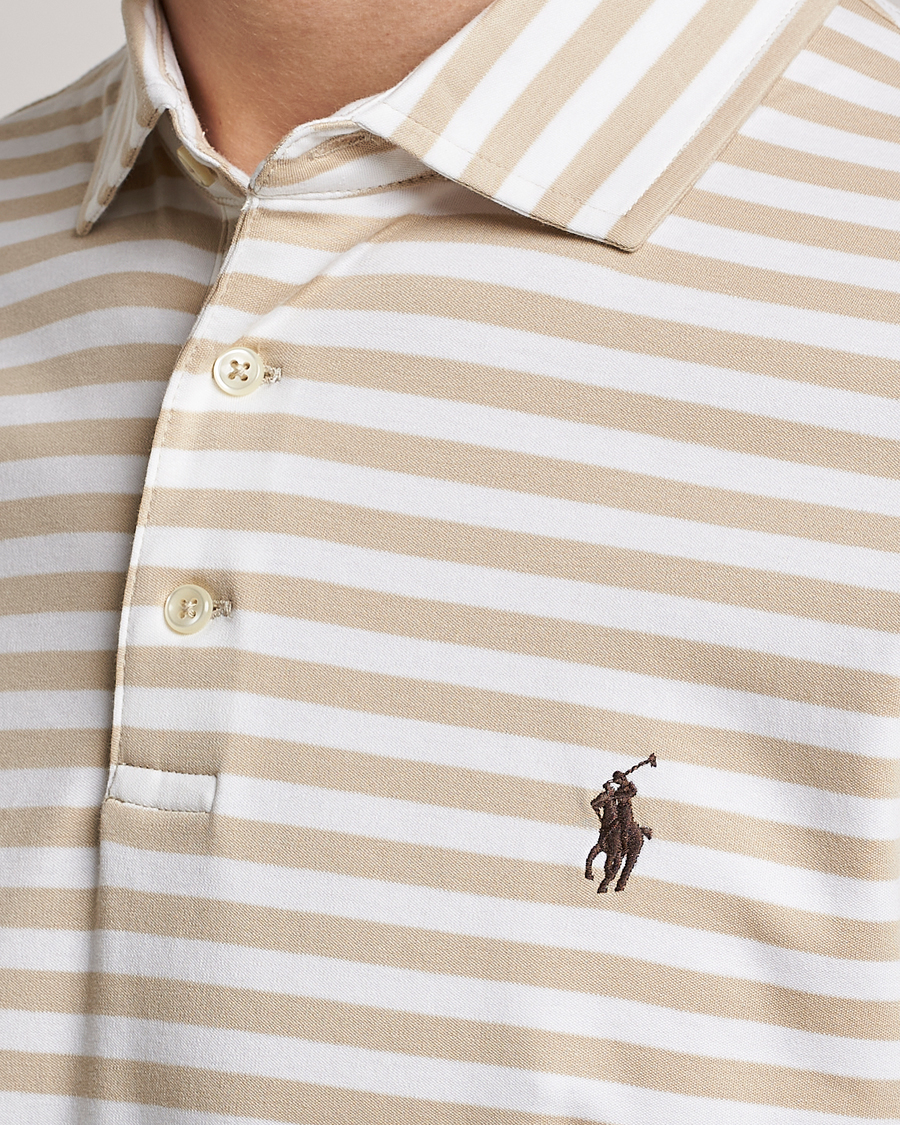 Hombres | Polos | Polo Ralph Lauren | Luxury Pima Cotton Striped Polo Beige/White