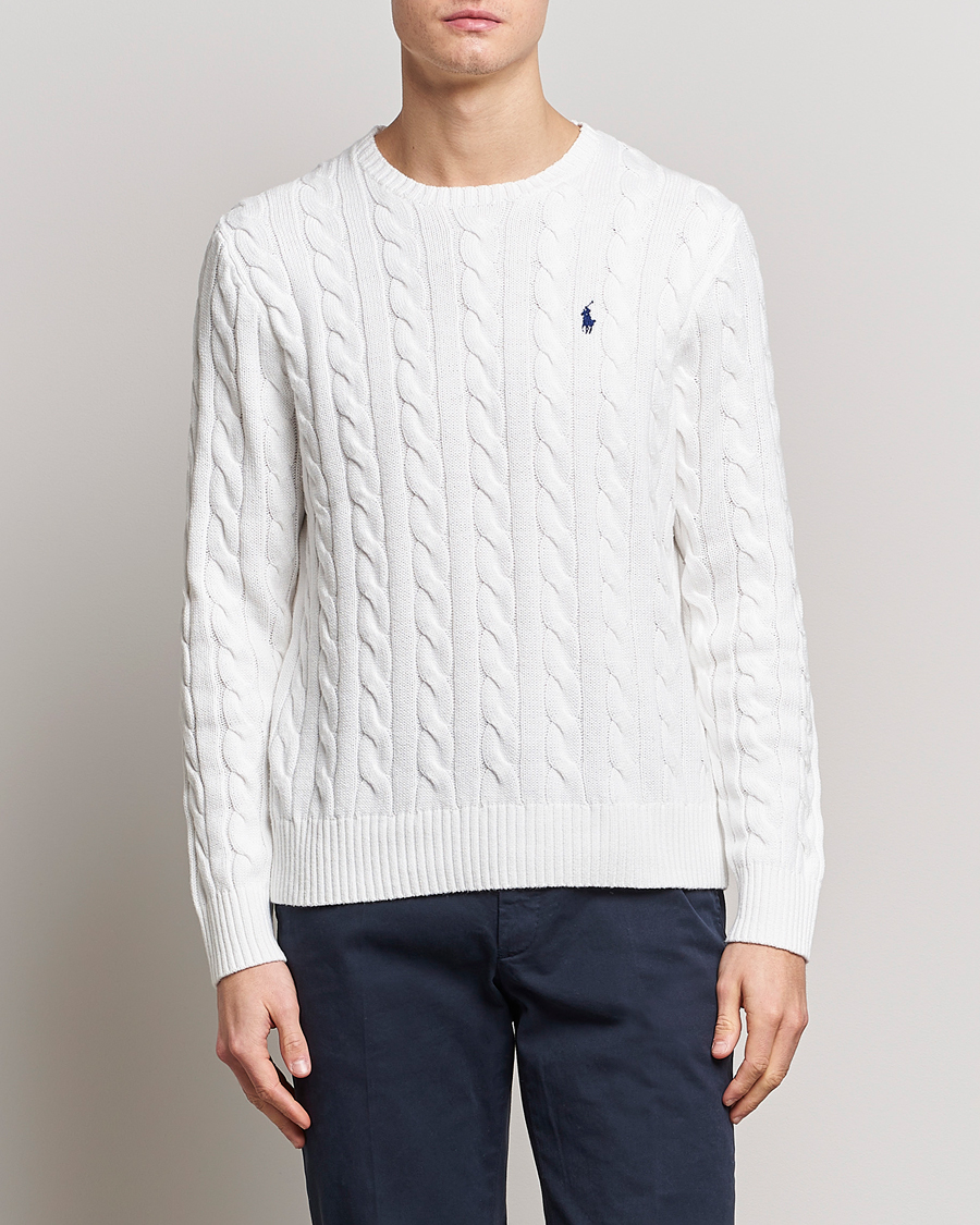 Hombres |  | Polo Ralph Lauren | Cotton Cable Pullover White