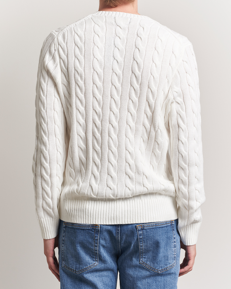 Hombres | Jerséis y prendas de punto | Polo Ralph Lauren | Cotton Cable Pullover White