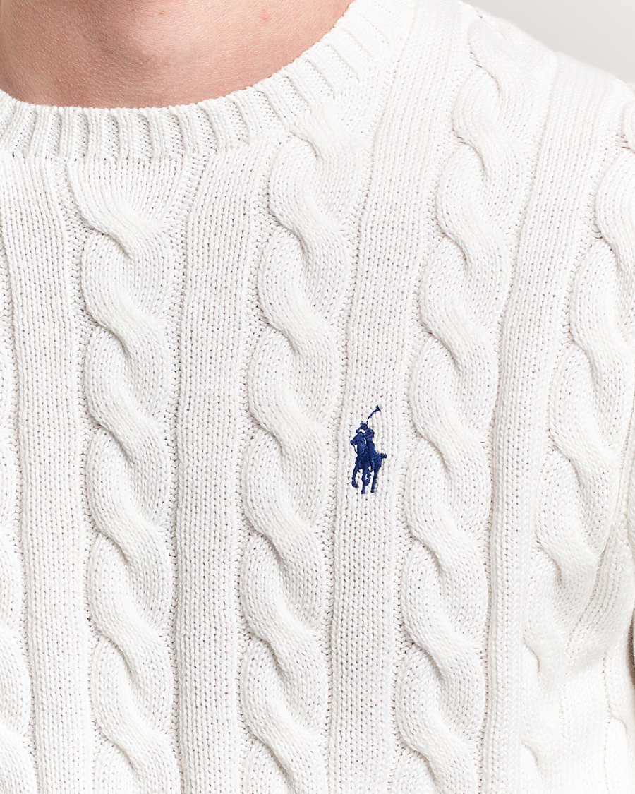 Hombres | Jerséis y prendas de punto | Polo Ralph Lauren | Cotton Cable Pullover White