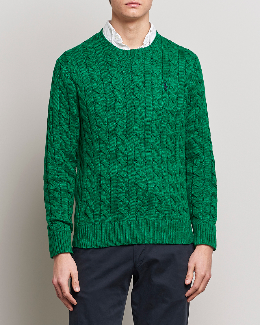 Hombres | Jerséis y prendas de punto | Polo Ralph Lauren | Cotton Cable Pullover Athletic Green