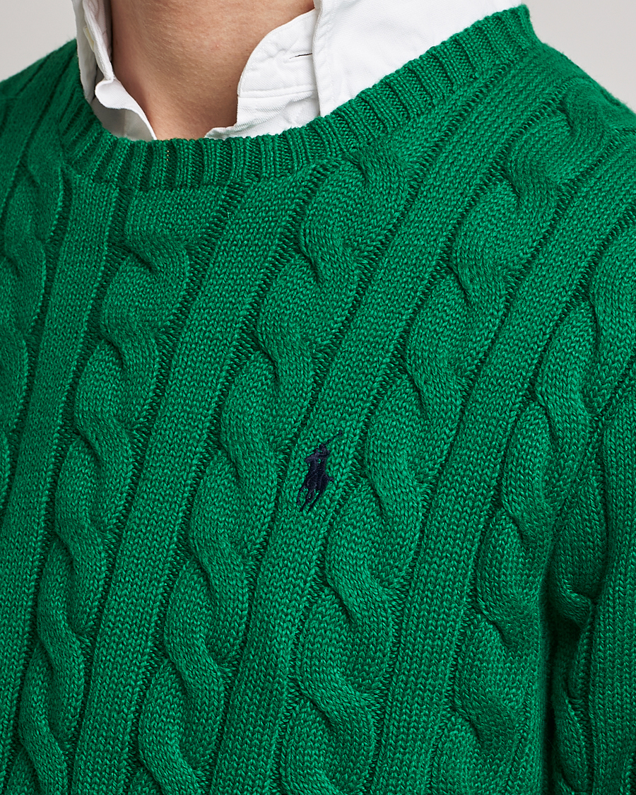 Hombres | Jerséis y prendas de punto | Polo Ralph Lauren | Cotton Cable Pullover Athletic Green