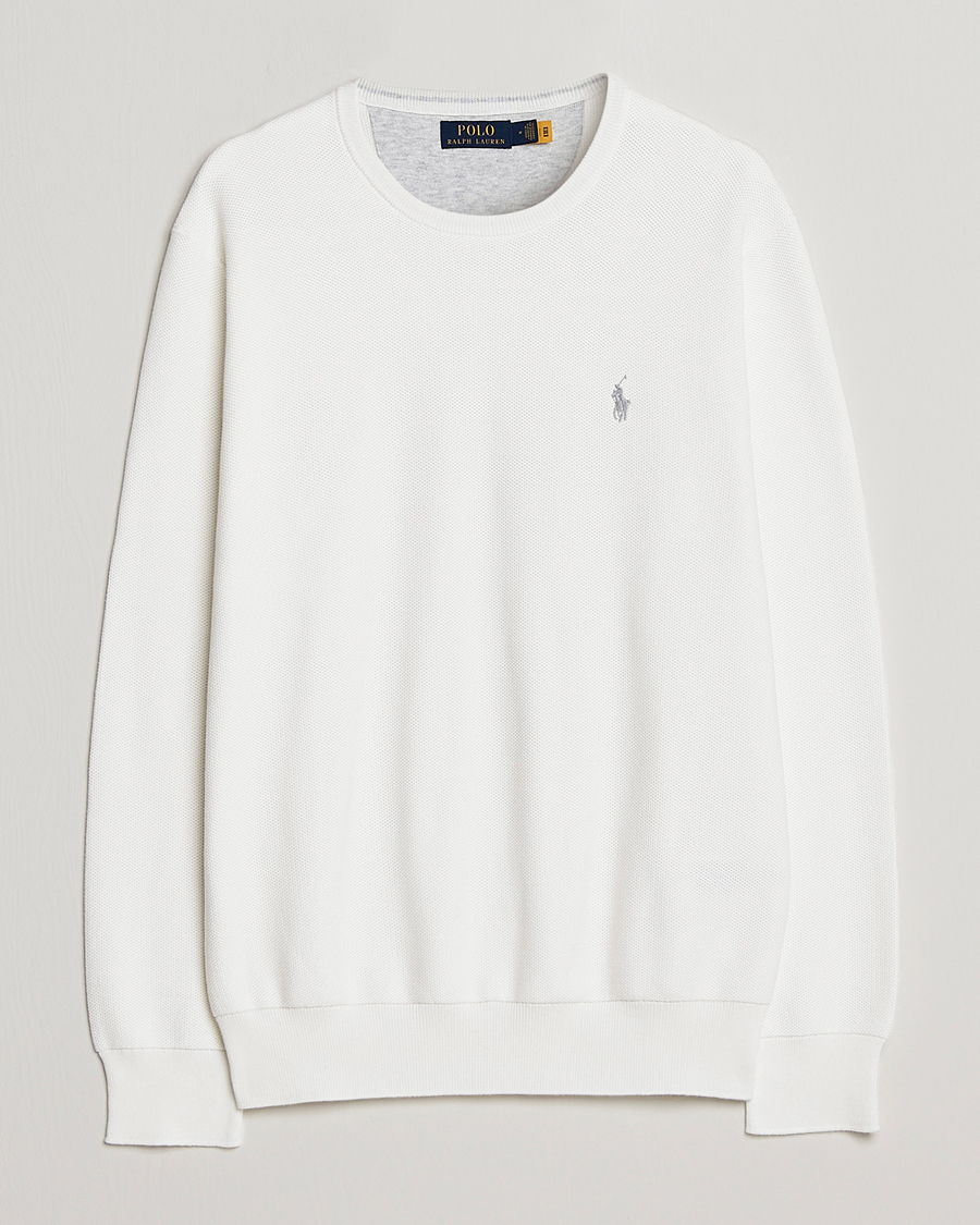Hombres | Jerséis y prendas de punto | Polo Ralph Lauren | Textured Crew Neck Sweater Deckwash White