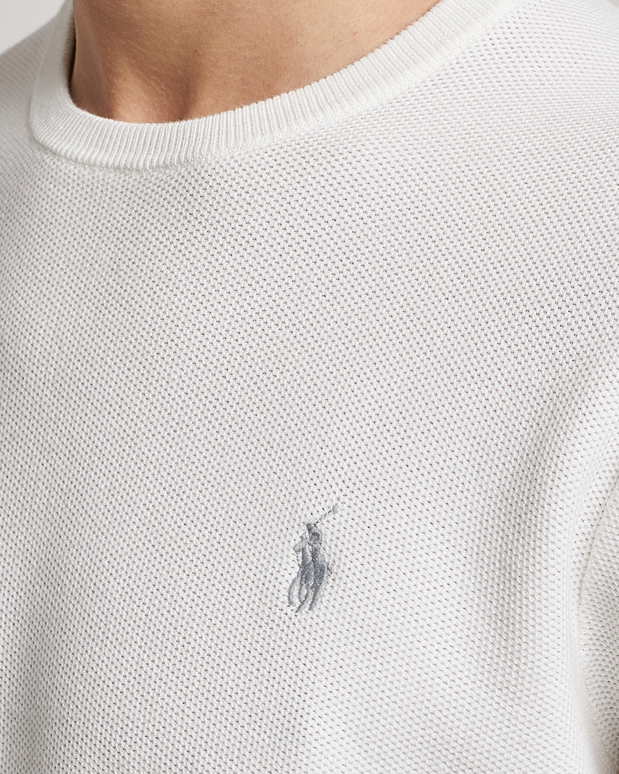 Hombres | Jerséis y prendas de punto | Polo Ralph Lauren | Textured Crew Neck Sweater Deckwash White