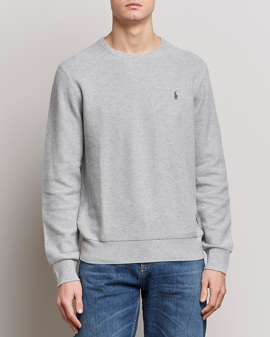 Hombres | Jerséis y prendas de punto | Polo Ralph Lauren | Textured Crew Neck Sweater Andover Heather