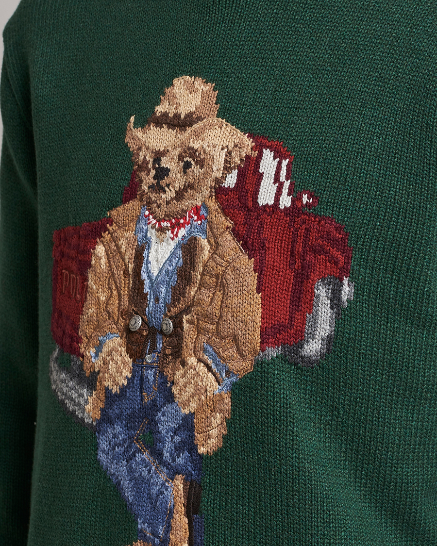 Hombres | Jerséis y prendas de punto | Polo Ralph Lauren | Knitted Crew Neck Bear Sweater New Forest Heather