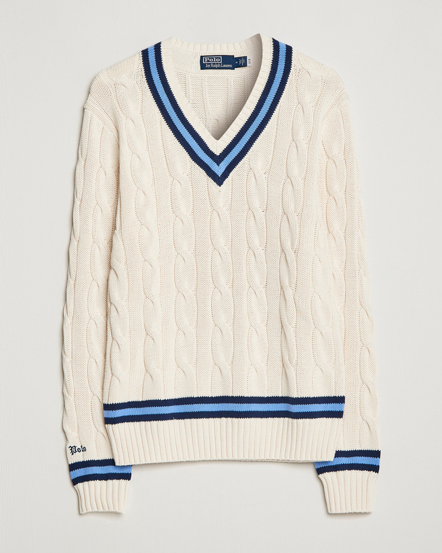 Hombres | Jerséis y prendas de punto | Polo Ralph Lauren | Cricket Sweater Cream/Navy Stripe