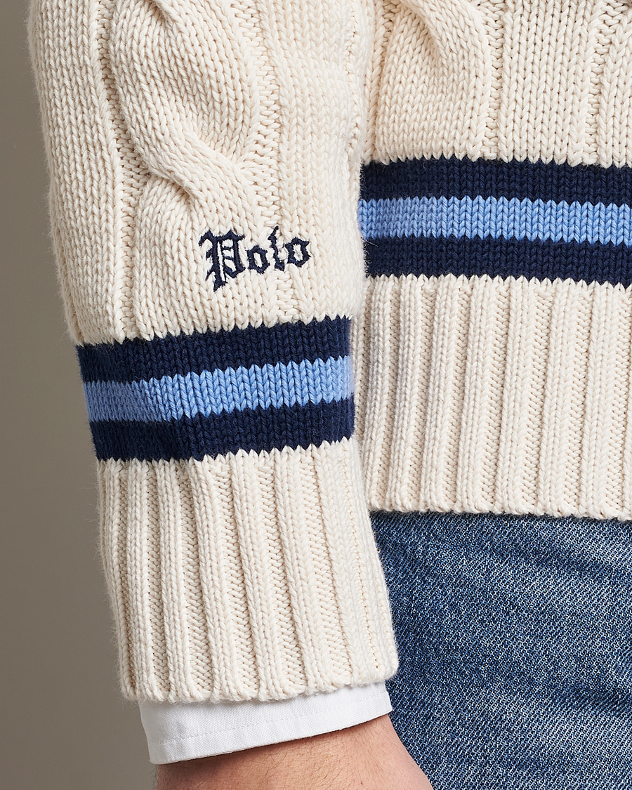 Hombres | Jerséis y prendas de punto | Polo Ralph Lauren | Cricket Sweater Cream/Navy Stripe