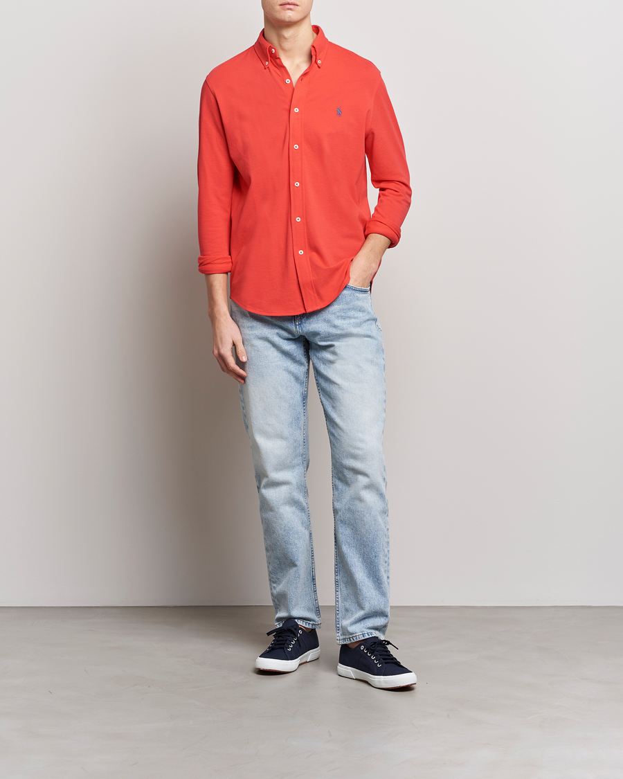 Hombres | Camisas | Polo Ralph Lauren | Featherweight Mesh Shirt Red Reef