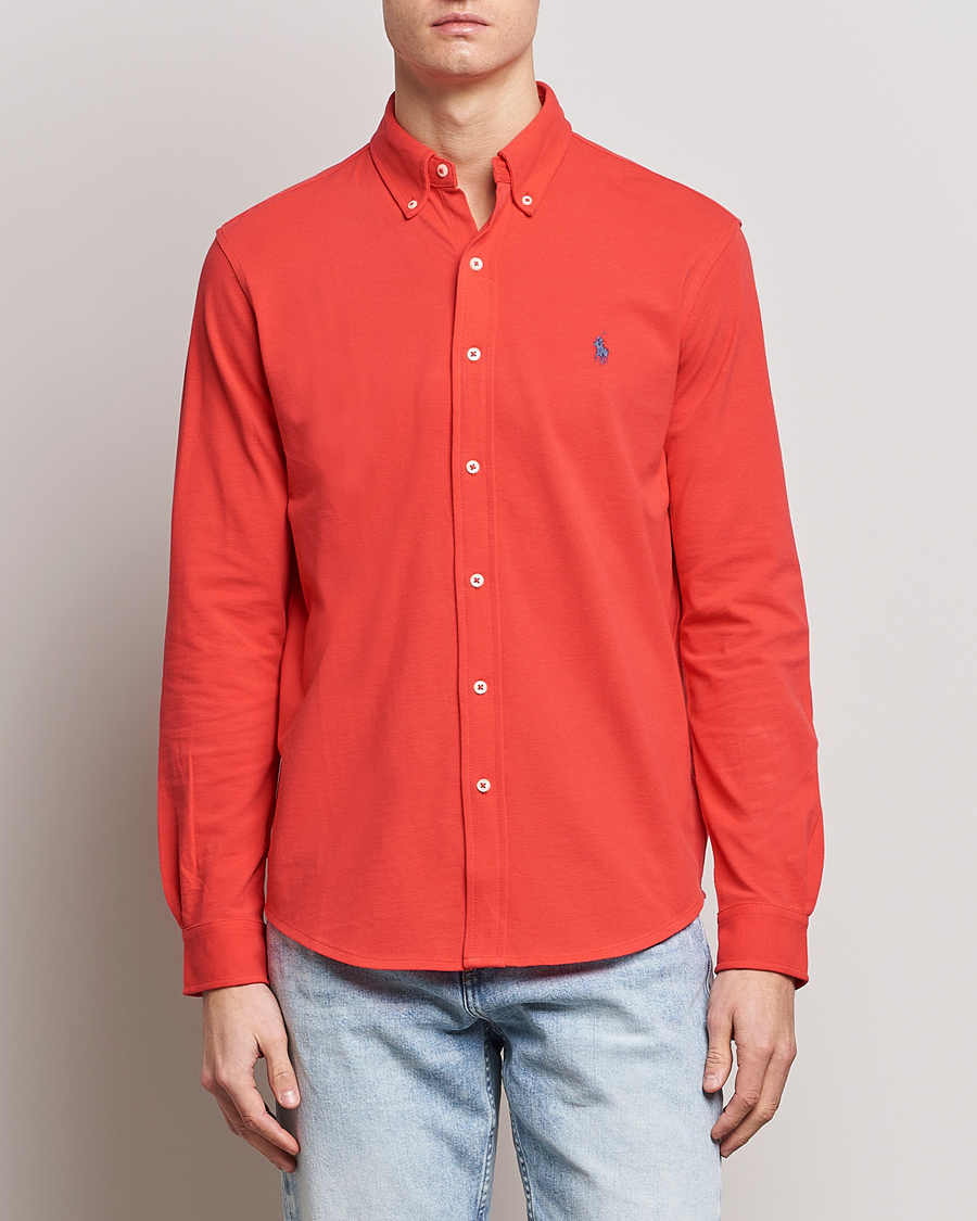 Hombres | Camisas | Polo Ralph Lauren | Featherweight Mesh Shirt Red Reef